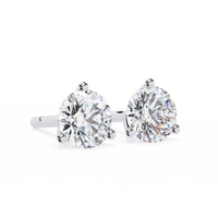 1 ct Round studs - Martini setting