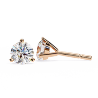 1 ct Round studs - Martini setting