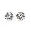 2 ct Round solitaire studs - Lotus setting