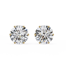 2 ct Round solitaire studs - Lotus setting
