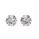 2 ct Round solitaire studs - Lotus setting