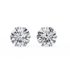 2 ct Round solitaire studs - Lotus setting