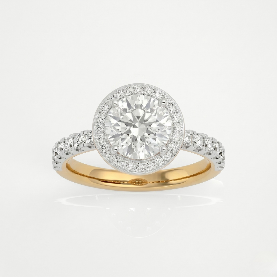 Round Halo Ring - 1ct