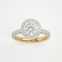 Round Halo Ring - 1ct