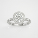 Round Halo Ring - 1ct