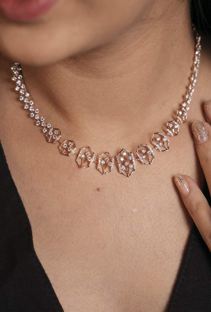 Hexa Line Necklace Set