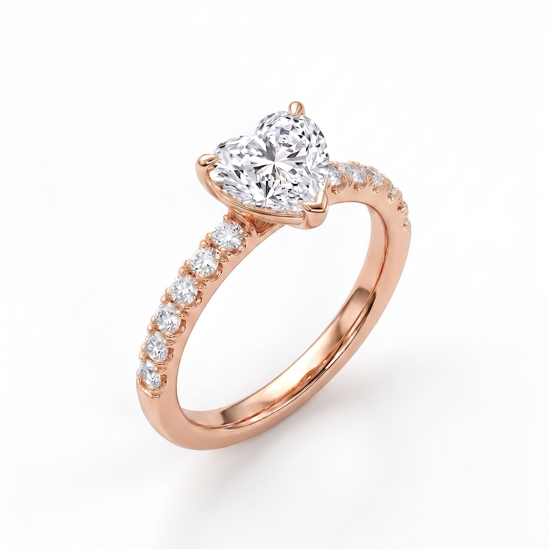 The Clara Crest Ring - Heart 2ct