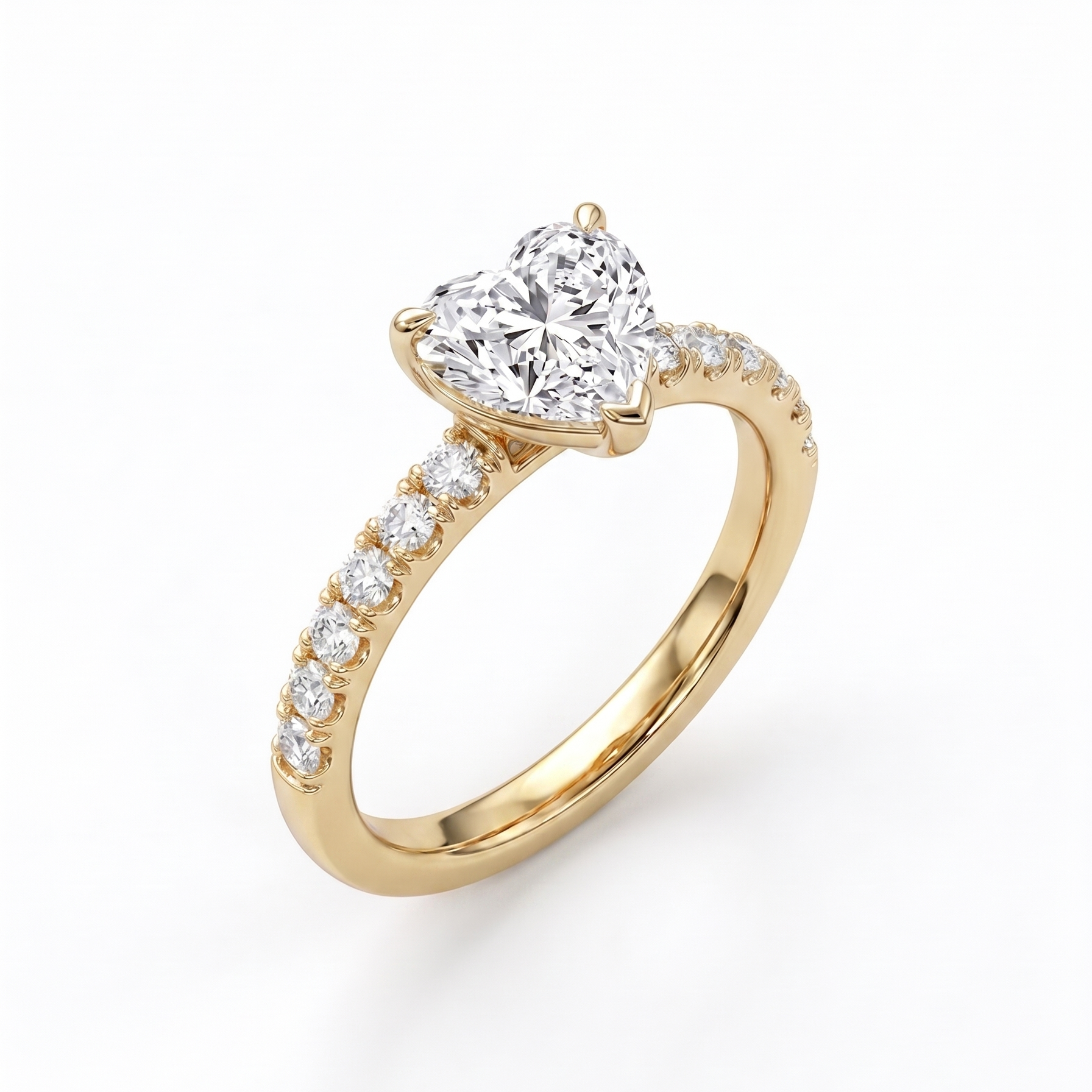 The Clara Crest Ring - Heart 2ct