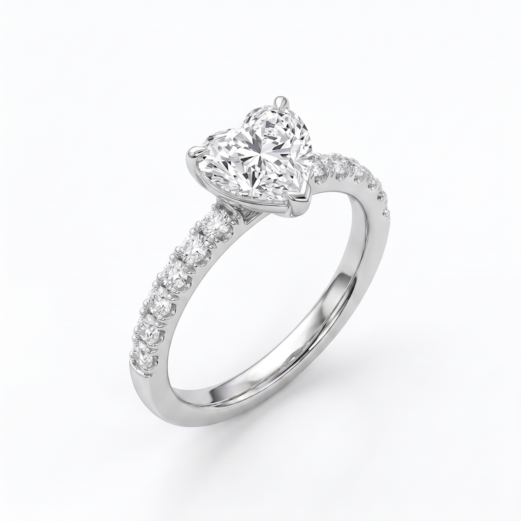 The Clara Crest Ring - Heart 2ct