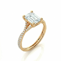 Twist Solitaire Ring - Emerald 1ct