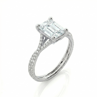 Twist Solitaire Ring - Emerald 1ct