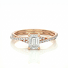 Twist Solitaire Ring - Emerald 0.5ct