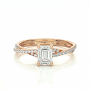 Twist Solitaire Ring - Emerald 1ct