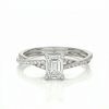 Twist Solitaire Ring - Emerald 0.5ct