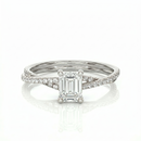 Twist Solitaire Ring - Emerald 1ct