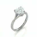 Twist Solitaire Ring - Heart 2ct