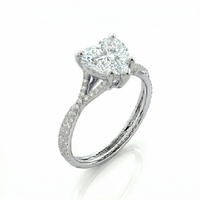 Twist Solitaire Ring - Heart 2ct