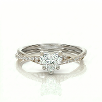 Twist Solitaire Ring - Heart 2ct