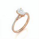 Twist Solitaire Ring - Pear 2ct