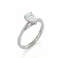 Twist Solitaire Ring - Pear 2ct