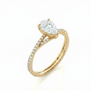 Twist Solitaire Ring - Pear 2ct
