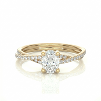 Twist Solitaire Ring - Oval 2ct