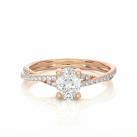 Twist Solitaire Ring - Oval 2ct