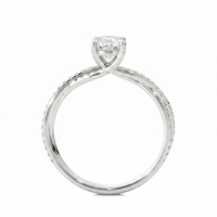 Twist Solitaire Ring - Oval 2ct