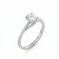 Twist Solitaire Ring - Oval 2ct