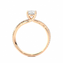 Twist Solitaire Ring - Oval 2ct