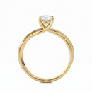 Twist Solitaire Ring - Oval 2ct