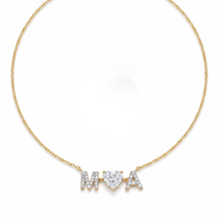 "MA" Heart Necklace