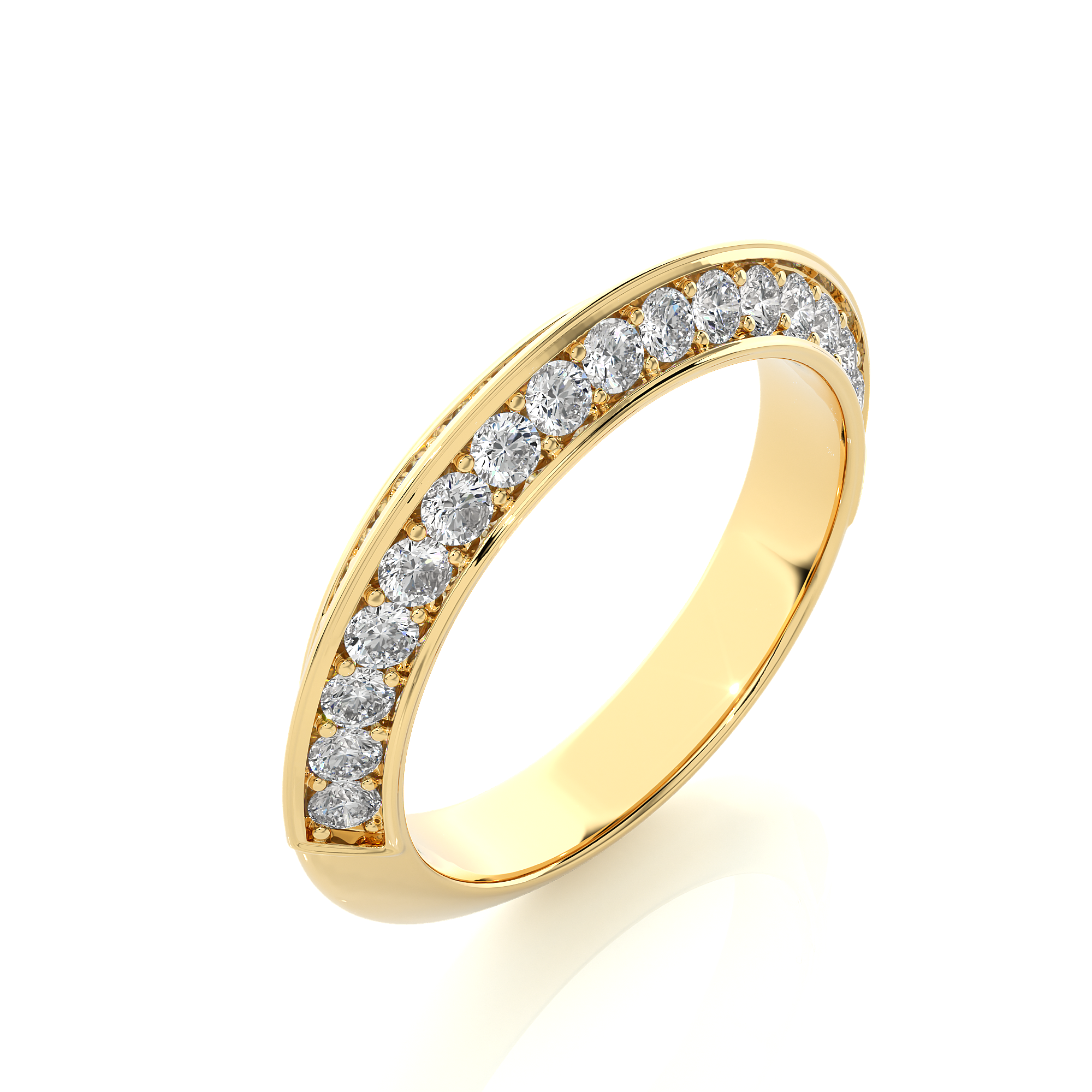 Two-Row Edge Diamond Band