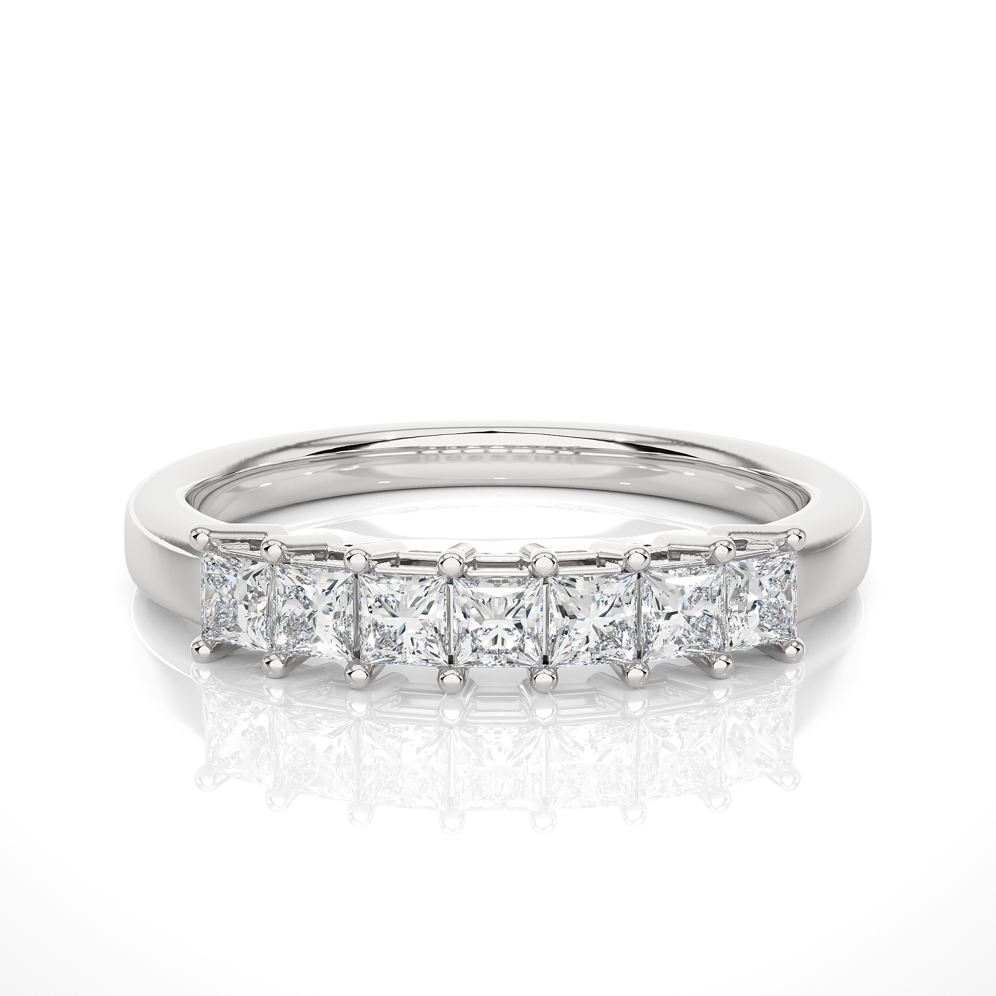 7 Princess-Cut Diamond Band