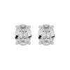 4 ct Oval studs - Basket setting