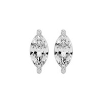 1 ct Marquise studs - Basket setting
