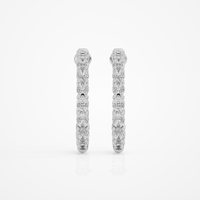 Oval eternity hoops