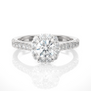 Halo Cascade Ring - 0.6 ct round