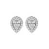 1 ct Pear halo studs - Basket setting