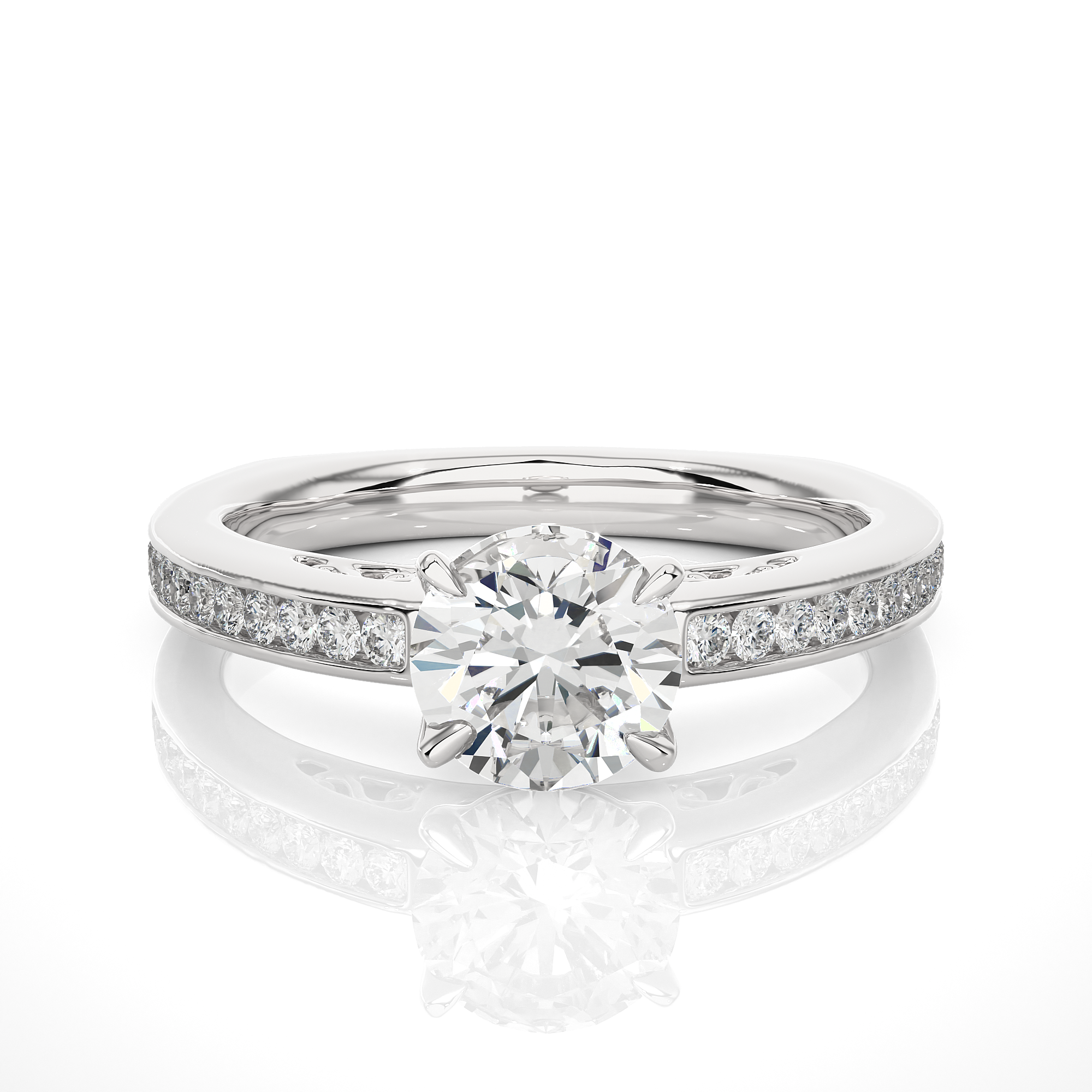 Aura Cascade Ring - 1 ct round