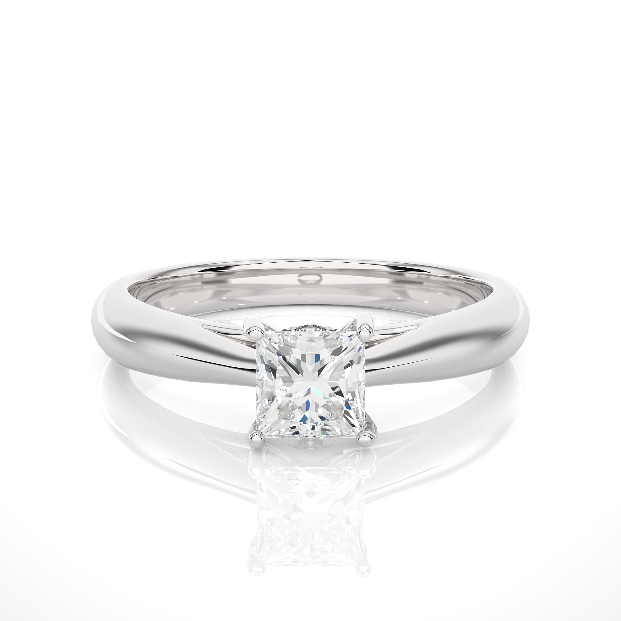 Lunara Ring - 0.8 ct princess