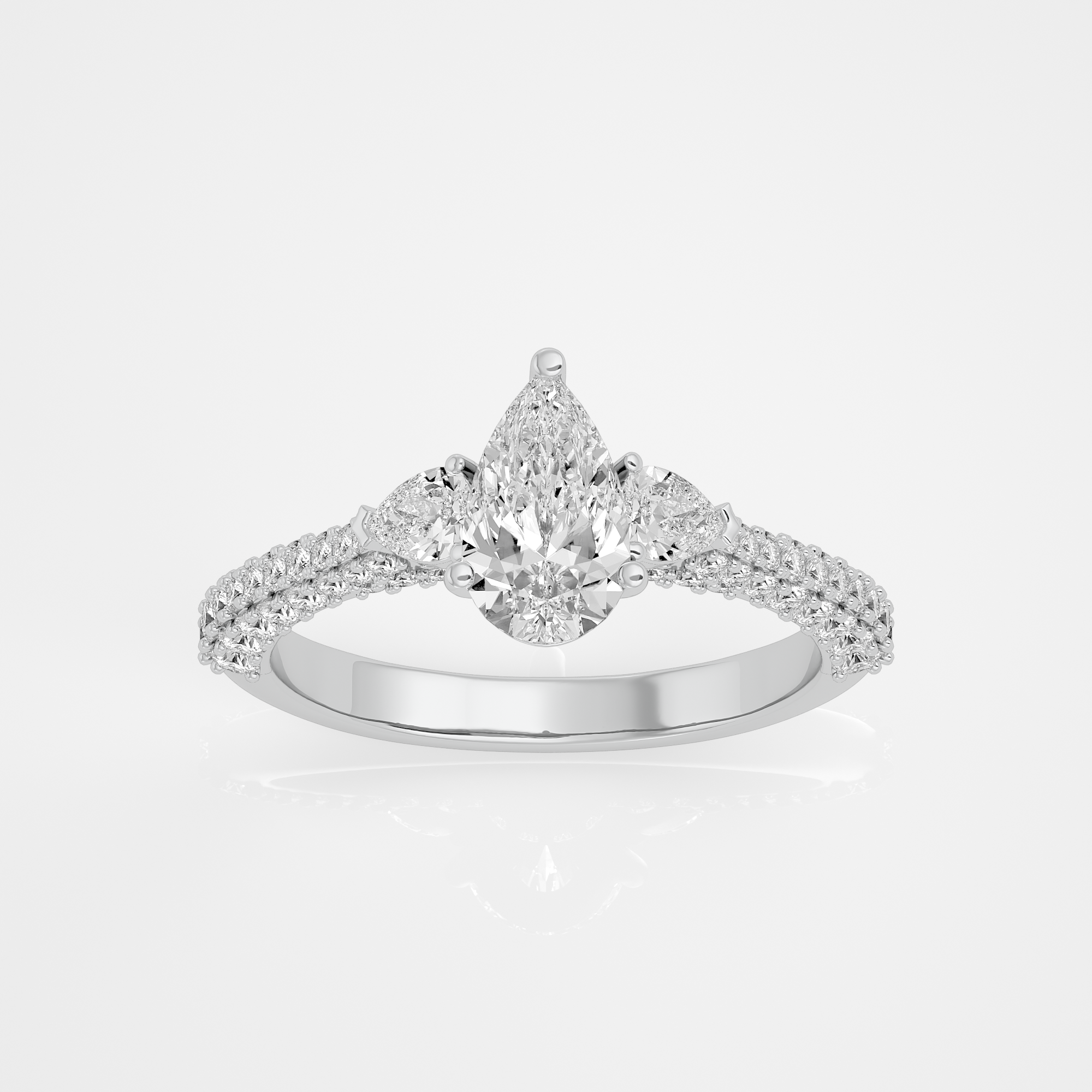 Serene Dewdrop Ring - 1.9 ct Pear