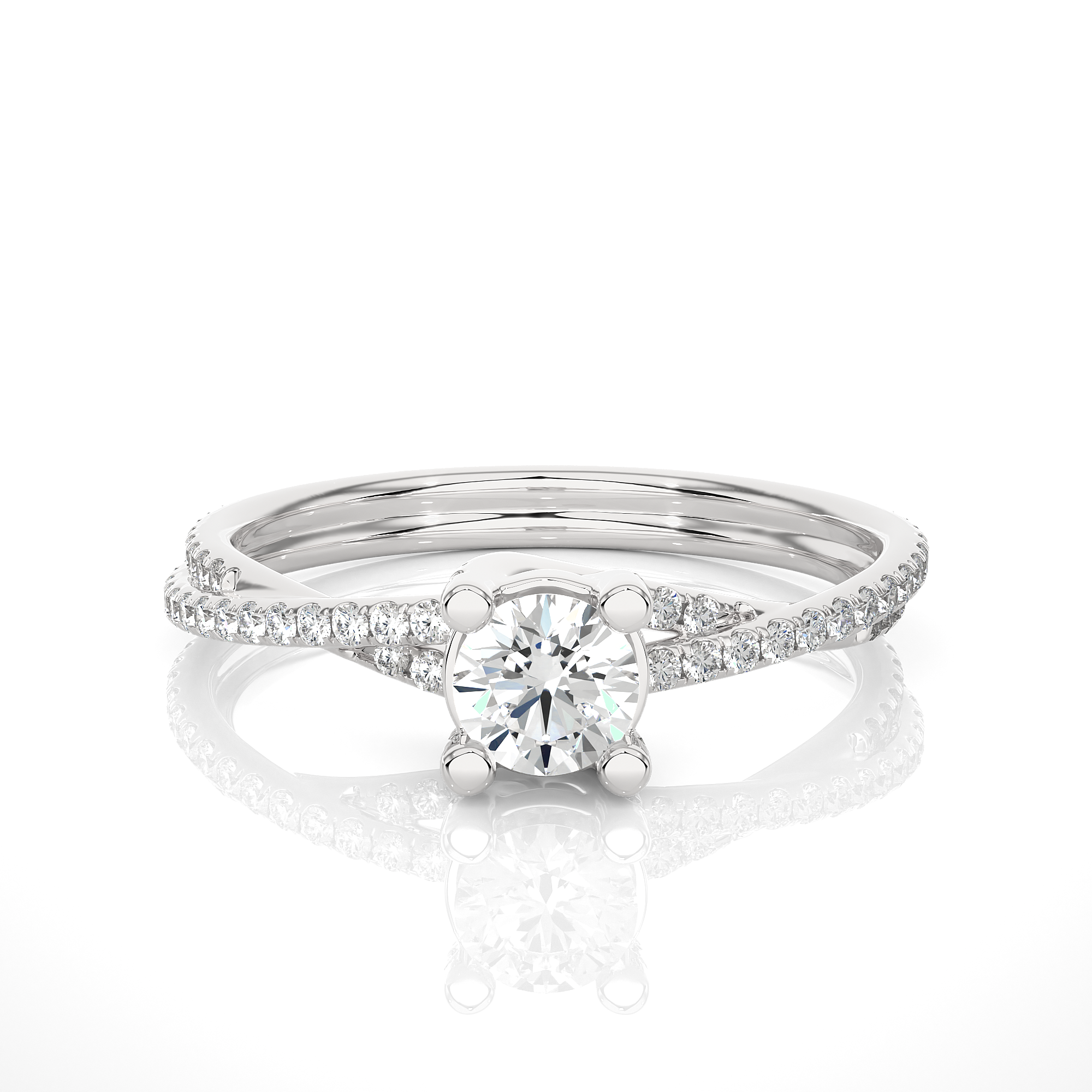 Aaravi Ring - 0.4 ct round
