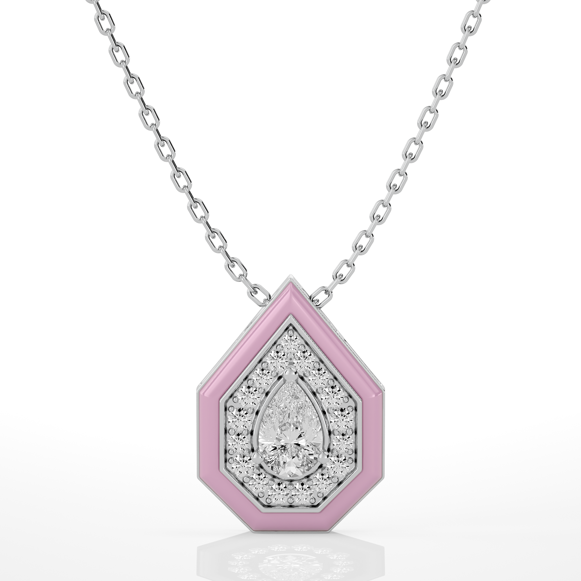 Pink Pear Pendant