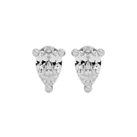 0.5 ct Pear studs - Basket setting
