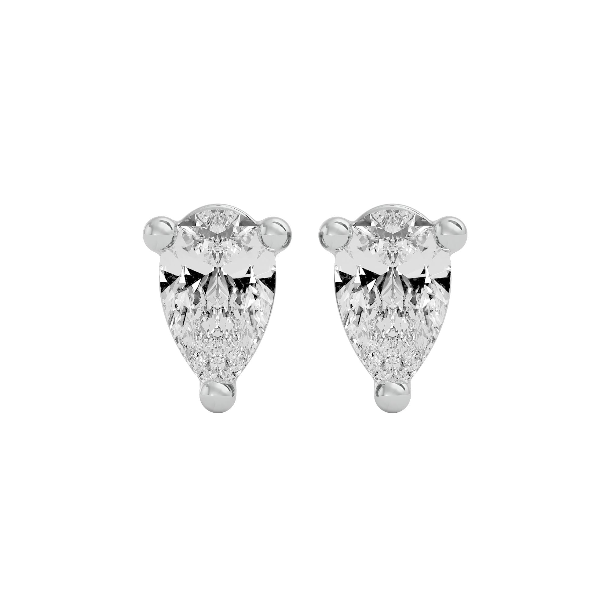 0.5 ct Pear studs - Basket setting