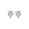 4 ct Pear studs - Basket setting