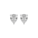 4 ct Pear studs - Basket setting
