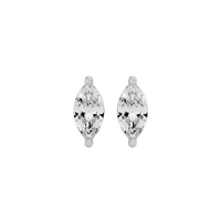 0.5 ct Marquise studs - Basket Setting