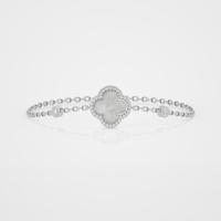 Mother of Pearl clover bracelet